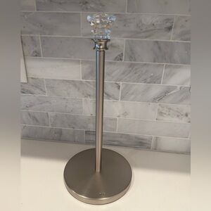 Umbra Stainless Steel Paper Towel Holder with Crystal-Effect Knob 12”.